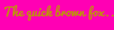 Image with Font Color BA9C00 and Background Color FF00B4